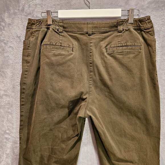 Additions by Chico's Brown Pants Womens Waist 36 Inseam Rise Side Elastic Slacks - Picture 3 of 12